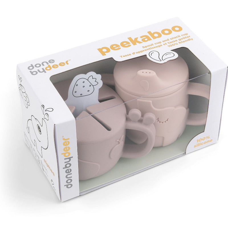 Set tazza Snack e Tazza con beccucio Peekaboo in silicone alimentare