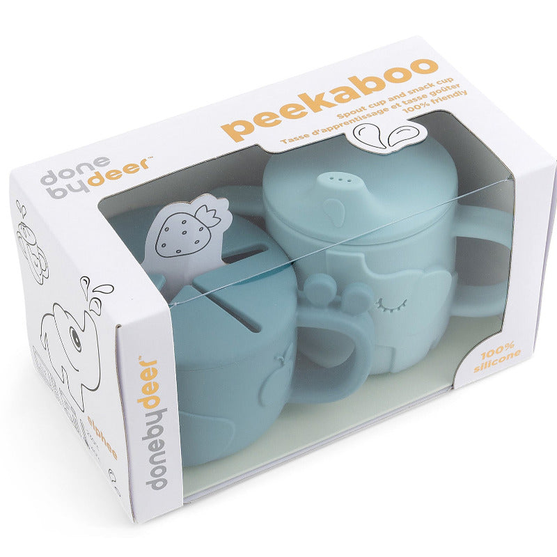 Set tazza Snack e Tazza con beccucio Peekaboo in silicone alimentare