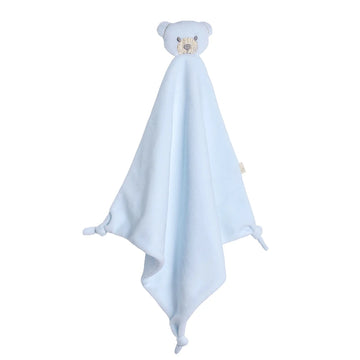 Doudou per neonati in ciniglia di cotone azzurro
