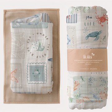 Ocean Life Mussola di Bambù per Bambini