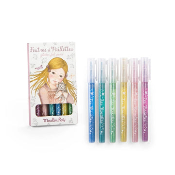 Moulin Roty 6 Pennarelli Glitterati - Les Rosalies