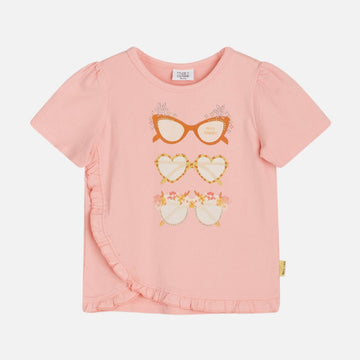 T-shirt bambina in cotone biologico, rosa | Hust & Claire