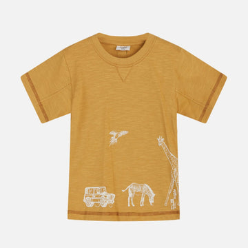 T-shirt bambini in cotone biologico, ocra - Arwin | Hust & Claire
