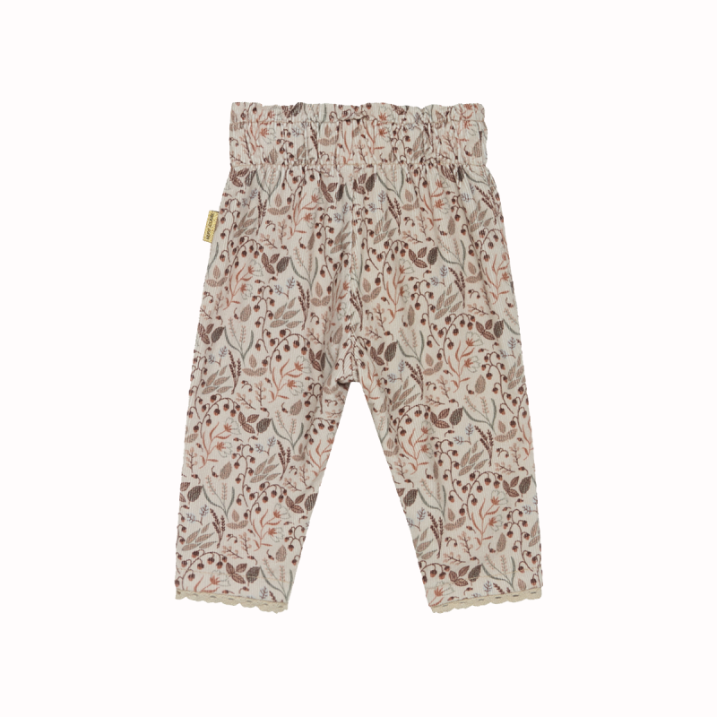 Pantalone floreale per bambina in caldo cotone