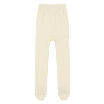 Collant bambina in lana e bamboo, Ecru