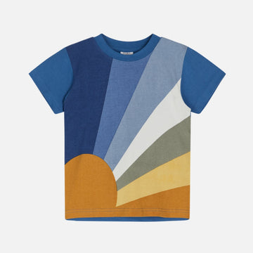 T-shirt bambino in cotone biologico, blu - Arthur