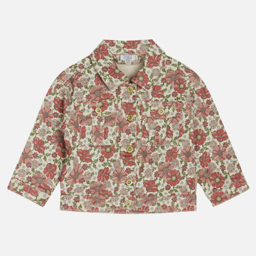 Giacca bambina denim a fiori - Ely