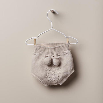 Wedoble Coulotte in lana e cashmere, beige