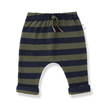 1+ in the Family Pantalone righe verdi e blu - LABRADOR