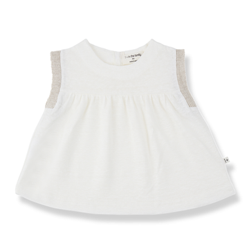 1+ in the Family Maglia bambina panna con decoro beige - Parlava