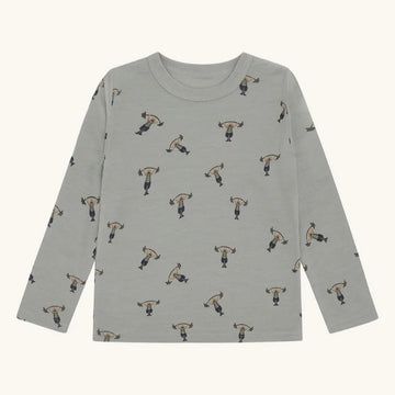 t-shirt manica lunga in lana strong man