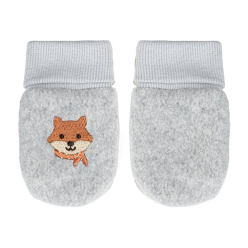 Wooly Organic- manopoline grigie con volpe