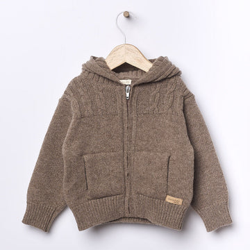 Wedoble Cardigan in lana marrone
