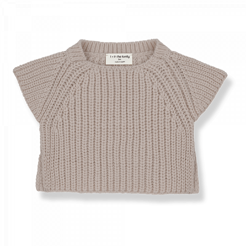Coprispalla bambina in maglia, tonalità rosa