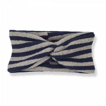 Fascetta capelli bambina a righe talpa e blu