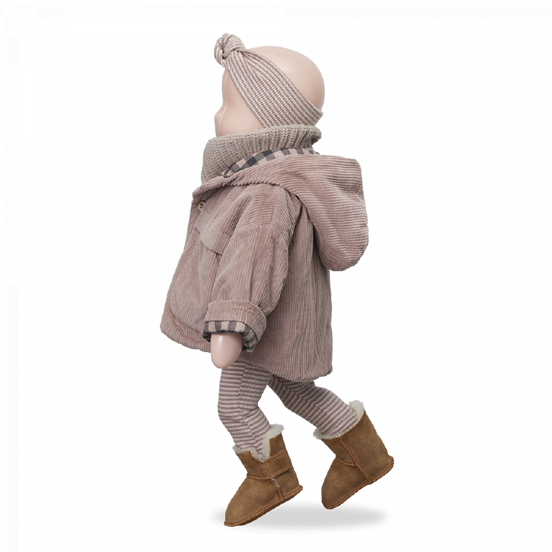Abito bambina a costine e leggning a righe