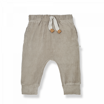 Pantalone in velluto di cotone per bambini, color talpa