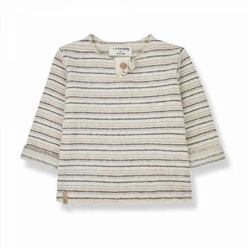 Maglia neonato a manica lunga, trama a righe sottili