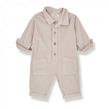 Tutina bambino in velluto a costine, rosa