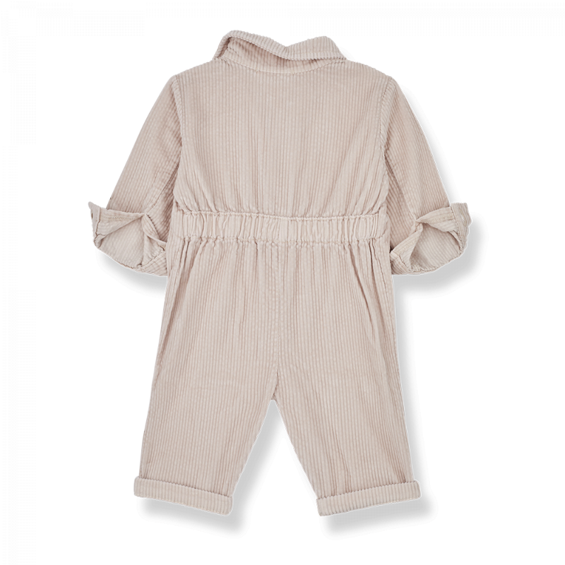 Tutina bambino in velluto a costine, rosa