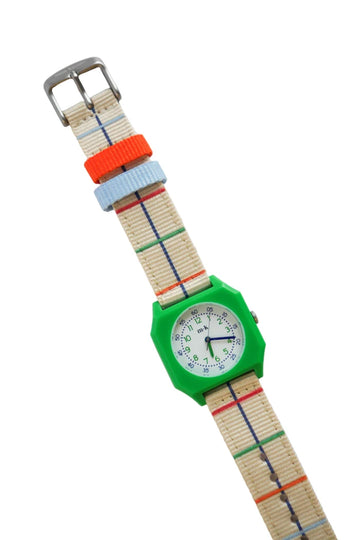 Mini Kyomo - orologio beige righe colorate