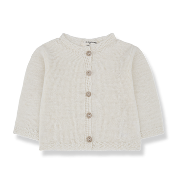 1+ in the Family Cardigan bambina, ecru - Musha