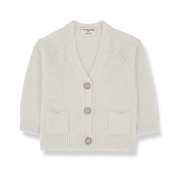 1+ in the Family Cardigan bambino, ecru - Enea