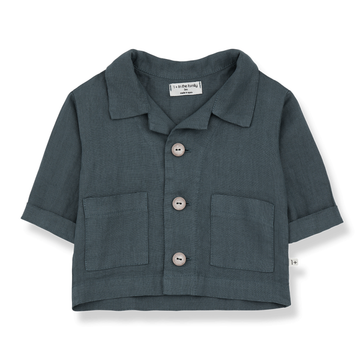1+ in the Family Camicia bambino, color petrolio - Eneko