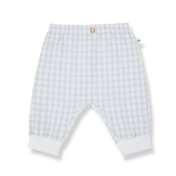 1+ in the Family Pantalone a quadri azzurri - Karphatos