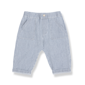 1+ in the Family Pantalone bambino a righe color denim  - Sineu