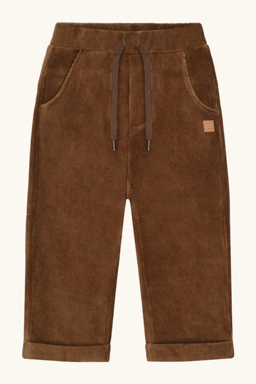 Pantalone bambino in velluto marrone