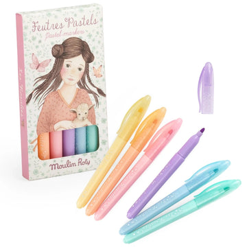 Moulin Roty 6 Pennarelli Pastello - Les Rosalies