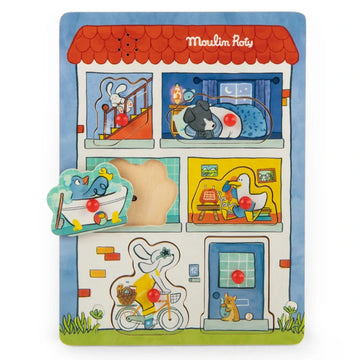Moulin Roty Puzzle sonoro- Puce & Pilou