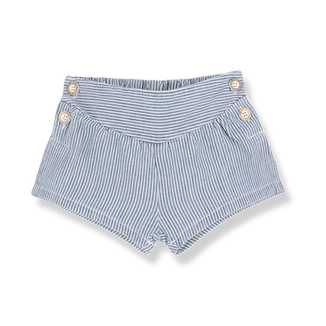 1+ in the Family Shorts bambina righe color denim  - Deia
