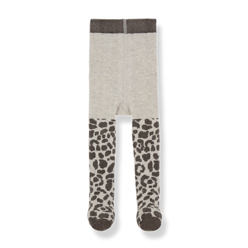 1+ in the Family Collant bambina, beige leopardate  - TRAPANI