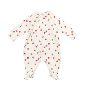Wooly Organic- tutina intera beige con mele rosse