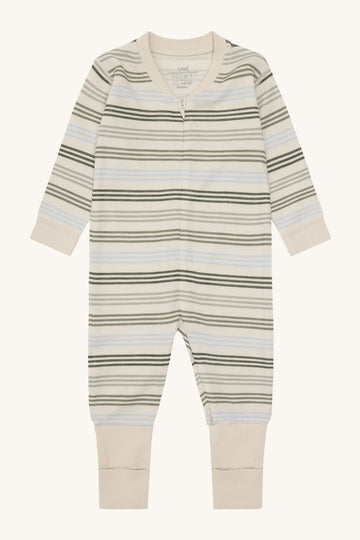 Tutina per neonato in lana a righe