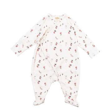 Wooly Organic- tutina intera rosa con fiori