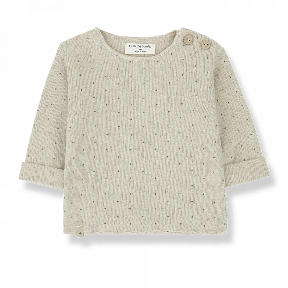 felpa beige bambino a pois, Chantal - 1+ in the family