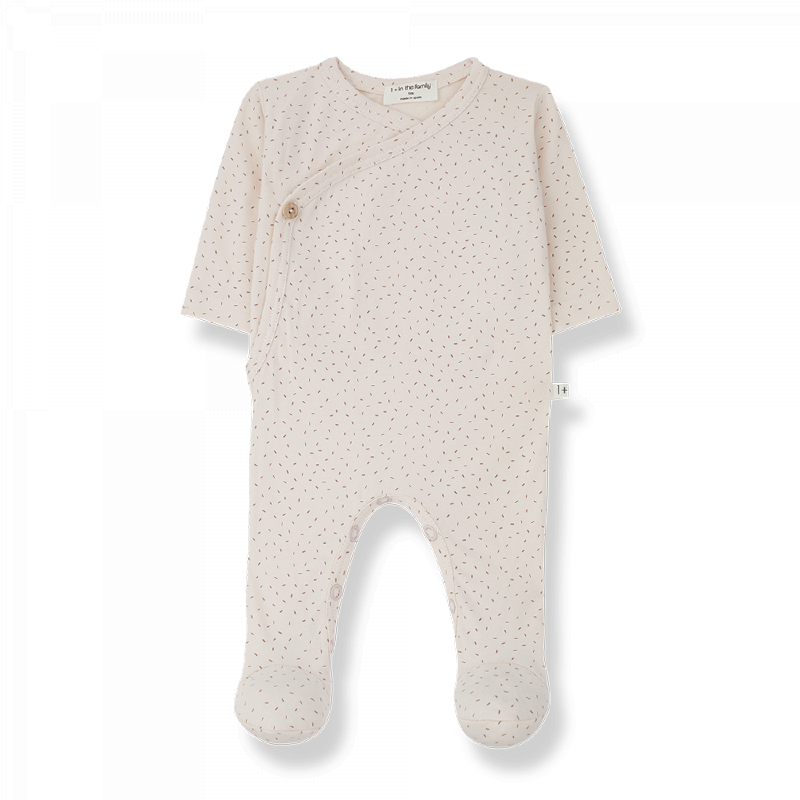 Tutina neonata a kimono in leggero jersey di cotone, collezione SS23 1+ in the Family