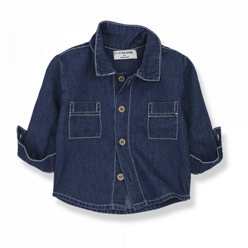 1+ in the Family Camicia bambino, denim - Isaac