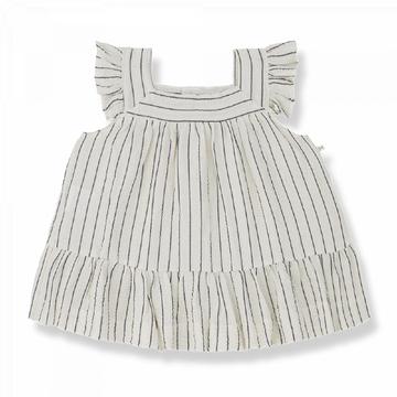 Abito bambina con rouches, ideale per la stagione primavera-estate