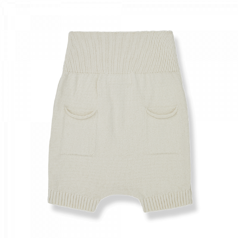 Pantalone morbido neonato ecru, della collezione SS23 1+ in the Family