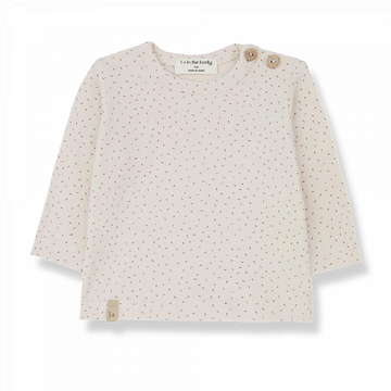 T-shirt neonata in leggero jersey di cotone, tonalità rosa. Collezione SS23 1+ in the Family