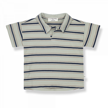 1+ in the Family T-shirt polo bambino, righe jade - Will