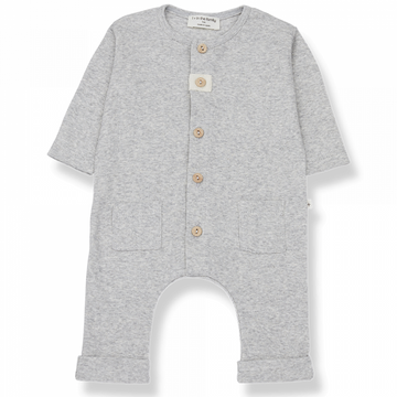 1+ in the Family Tutina neonato, costine grigio - Milos