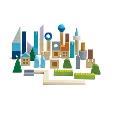 Blocchi di costruzione in legno Urban City - Plan Toys