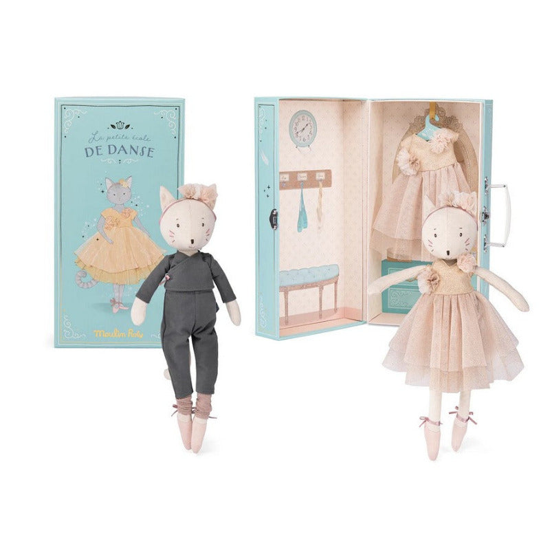 valigia armadio della bambola ballerina, gatto Celestine