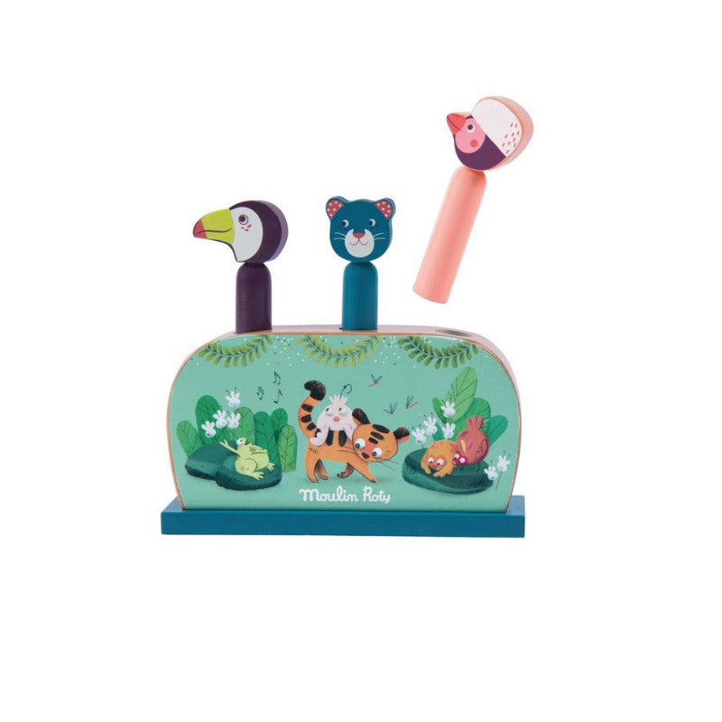 Gioco Pop up della giungla, dans la jungle, Moulin Roty