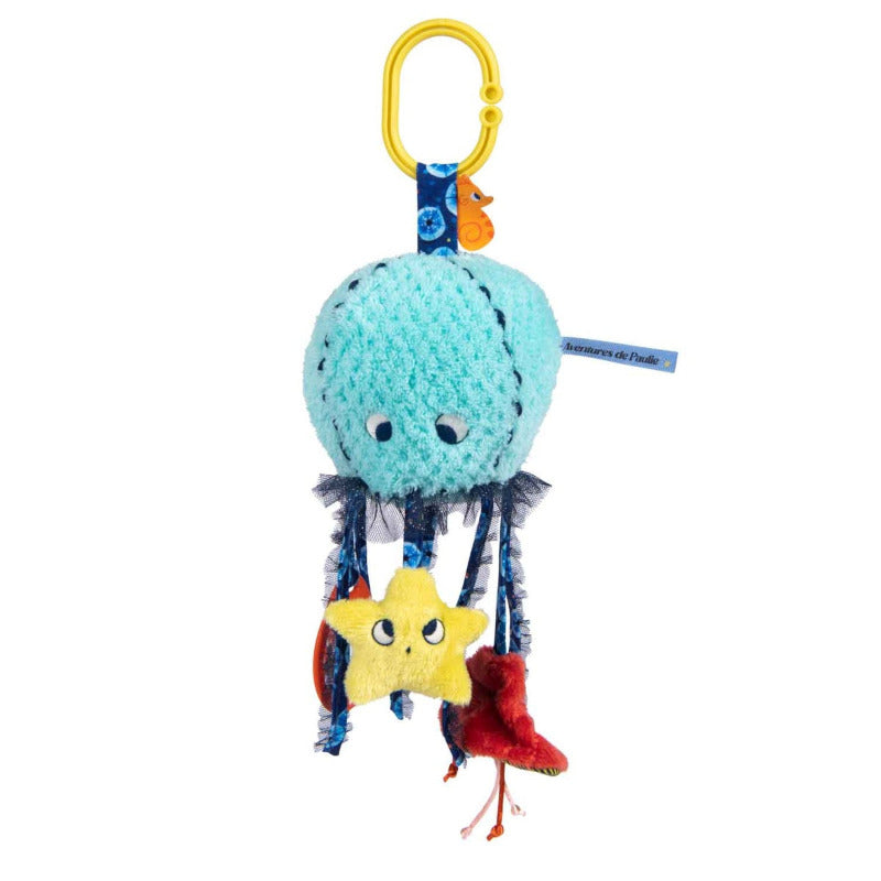 Medusa peluche multiattività per neonato, Les aventures de Paulie, Moulin Roty